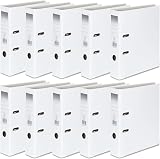 Office Centre 10 x White A4 75mm Lever Arch Files 2mm Cardboard 32cm view 1