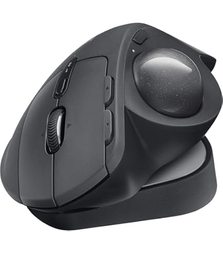 Amazon.com: Logitech MX Ergo Wireless Trackball Mouse, Ergonomic