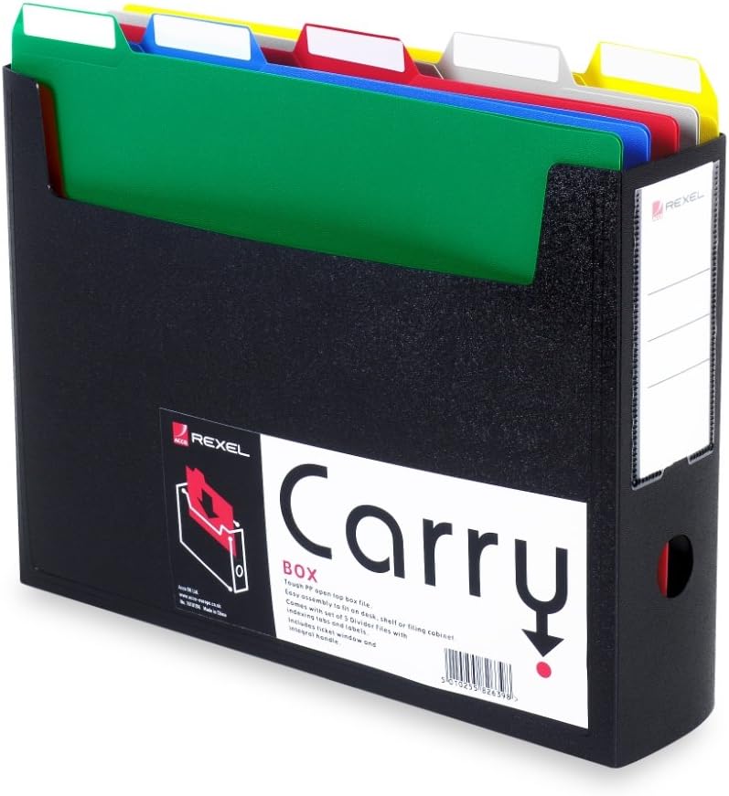 Rexel Carry Box Black Amazon.co.uk Office Products