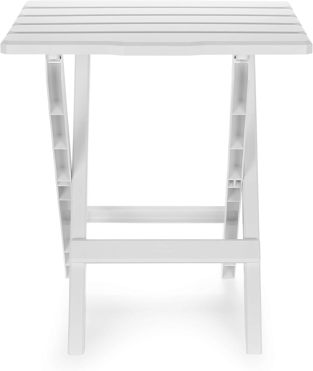 Camco Large Adirondack Portable Outdoor Folding Side Table - Perfect for The Beach, Camping, Picnics, Cookouts and More - Weatherproof and Rust Resistant - White (21041): Automotive