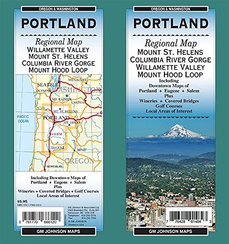 Portland - Regional - Mount St. Helens to Eugene, Oregon & Washington Regional Map