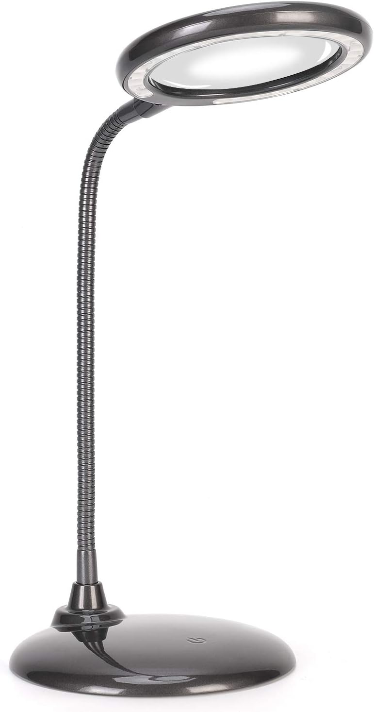 LED Magnifying Lamp, ZHSX Large Hands Free Magnifying Glass with Light