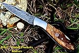 DKC-58-LJ-OW LITTLE JAY Damascus Folding Pocket Knife Olive Wood Handle 4