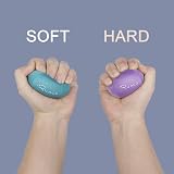 RYACO 2Pcs Hand Exercise Gel Stress Balls Set Purple & Green, 2.3in Diam view 2