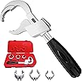 Universal Adjustable Double-ended Wrench, 80mm Open-end Crescent Wrench Pipe Wrench for Disassembly Assembly of Sanitary Ware, Plumbing Repair, Furniture Fitting Installation