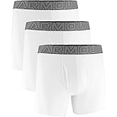 Under Armour mens 3-pack Performance Cotton Boxer Brief, 6" Inseam, All-day Comfort & Ultra-soft