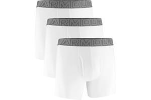 Under Armour Mens Charged Cotton 6-inch Boxerjock 3-Pack