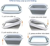 SAMMART 41L Collapsible Laundry Basket Grey Foldable Pop Up Organizer view 8