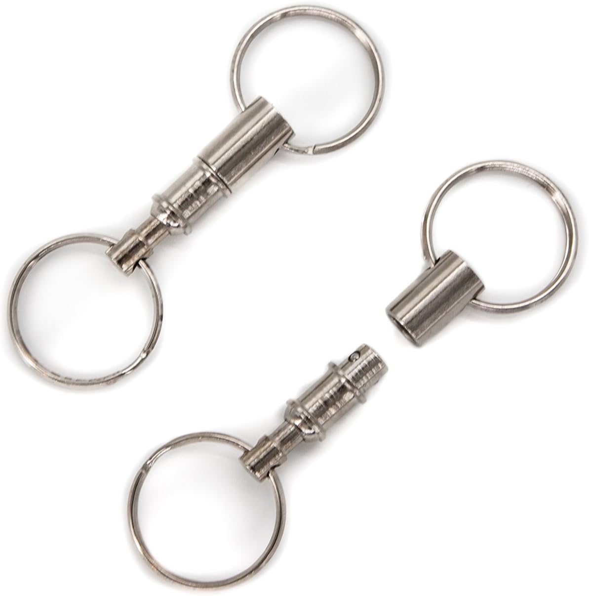Detachable Pull Apart Key Rings Keychains (2 Pack