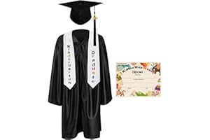 GraduationMall Kindergarten Graduation Cap Gown Stole Package with 2024 Tassel, Certificate
