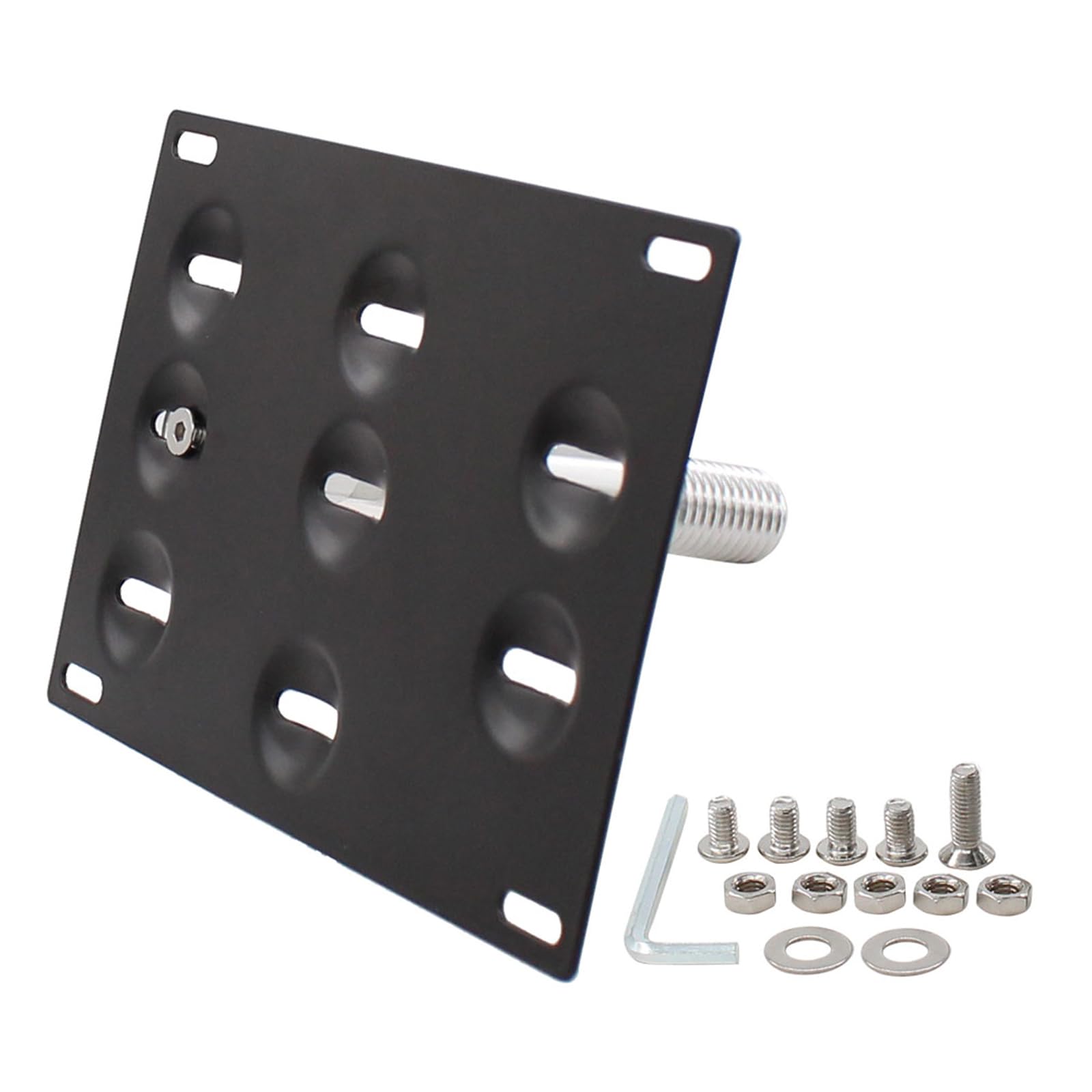 Photo 1 of *Missing parts. Selling as is* ApplianPar Front Bumper Tow Hook License Plate Mount Bracket Holder Bolt Adapter Relocation Kit for Infiniti G37 Q60 2008 Up for Nissan 370Z GT-R R35 Juke