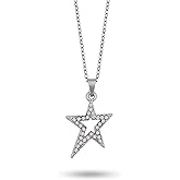 Sacina Grunge Y2k Aesthetic Star Necklace, Gothic Rhinestone Star Necklace for Women, Christmas New Year Jewelry Gift