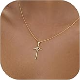 NORBU 925 Sterling Silver Heart Cross Necklace for Women, Heart Cross Necklaces with 5A CZ Diamond, Womens' Religious Christian Jewelry Valentine’s Day Gift for Her Birthday Baptism