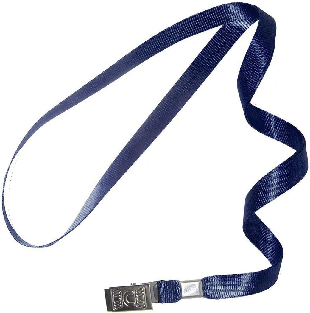 Bird Fiy Navy Blue Lanyards 100 Pack 34" Premium Lanyard Bulldog Clips Bulk Nylon Flat Lanyard with Badge Clip (Navy Blue, 100 Pack) - Image 4