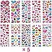 Jovitec 50 Sheets 3D Puffy Heart Stickers Dimensional Colorful Stickers for Valentine's Day, Party Decorations, Crafts, Kids and Adults