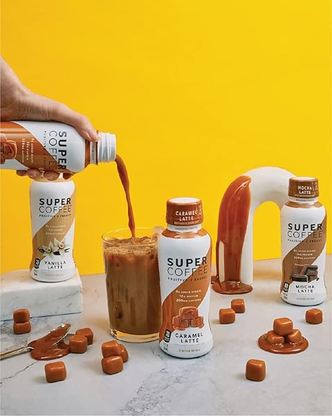 SUPER COFFEE, KETO PROTEIN COFFEE (0G ADDED SUGAR, 10G PROTEIN, 70 CALORIES) 12 FL OZ | ICED SMART COFFEE DRINKS (FRENCH VANILLA, 12 FL OZ (PACK OF 12))