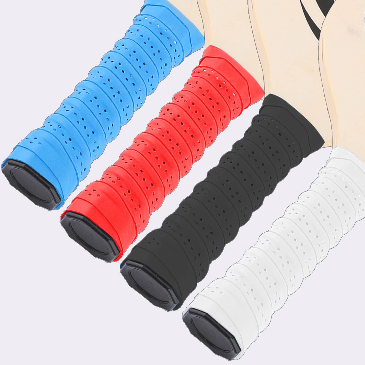 SAVITA 4pcs Pickleball Paddle Grip Tape, Pickleball Racket Tape Tennis Racket Grip Tape Moisture Wicking Comfortable Replacement Grip Tape Handle Wrap for Pickle Ball Paddle Badminton