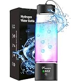 Fruaros Hydrogen Water Bottle Generator - SPE/PEM Tech Hydrogen Water Machine - 6000 PPB Portable hydrohealth Water Bottle for Kidney Health Hydrogen Bottle with OLED Display Narrow