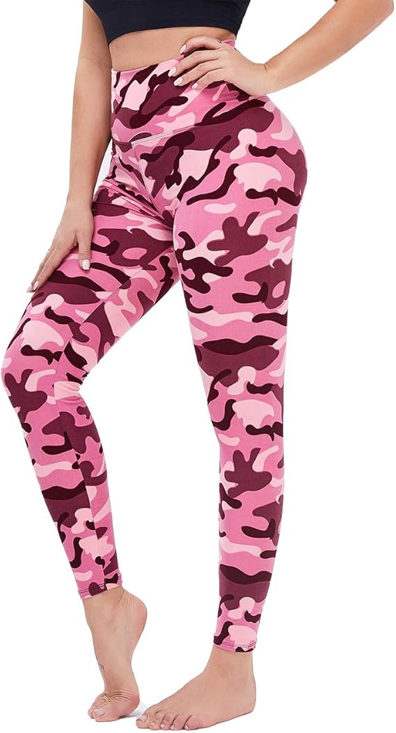 plus size pink camo leggings
