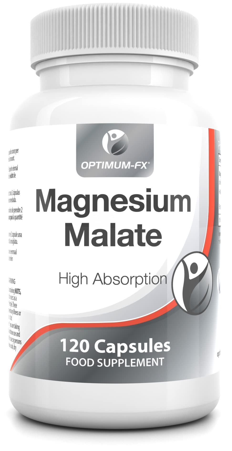 Magnesium Malate Capsules Not Tablets Bioavailable Mineral Supplement Easy to Take – Magnesium Has 10 Ten EU Approved Health Claims 320mg - 120 Vegan Capsules