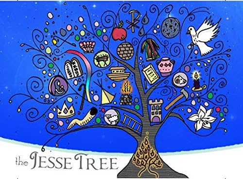 12 Jesse Tree Christmas Cards with Envelopes