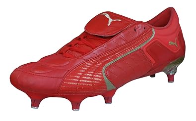 red and gold puma shoes