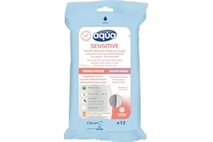 No Rinse Aqua Wash Gloves, Sensitive (Pouch of 12 Gloves)