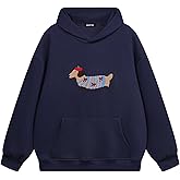 Vamtac Weiner Dog Hoodies Mens Oversized Hoodie Pullover Hooded Graphic Sweatshirt Embroidered Dachshund 2026 Trendy Tops