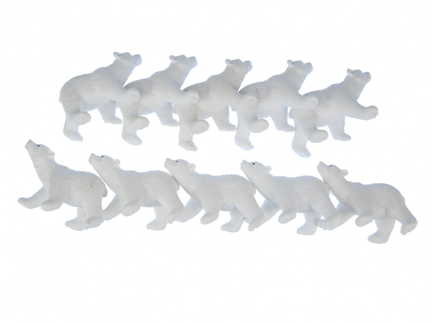 Miniblings 10X Polar Bears Toy Figures Figurines North Pole Bear Snow Children