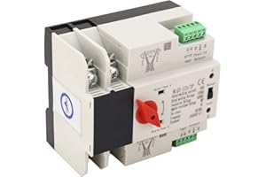 ZASCHMOY 100A Dual Power Automatic Transfer Switch - 110V AC, ATS Generator Changeover Switch for Reliable Power Systems - Pe
