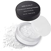 MEICOLY Translucent Loose Setting Powder,Talc-Free Soft Matte Oil Control Face Paint Sealer for Halloween SFX Makeup,Long-Lasting Everyday Makeup White Setting Powder