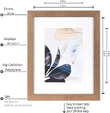 Scholar Tree Brown 10x8 Photo Frames Set of 4 Wooden MDF with Passepartout view 4