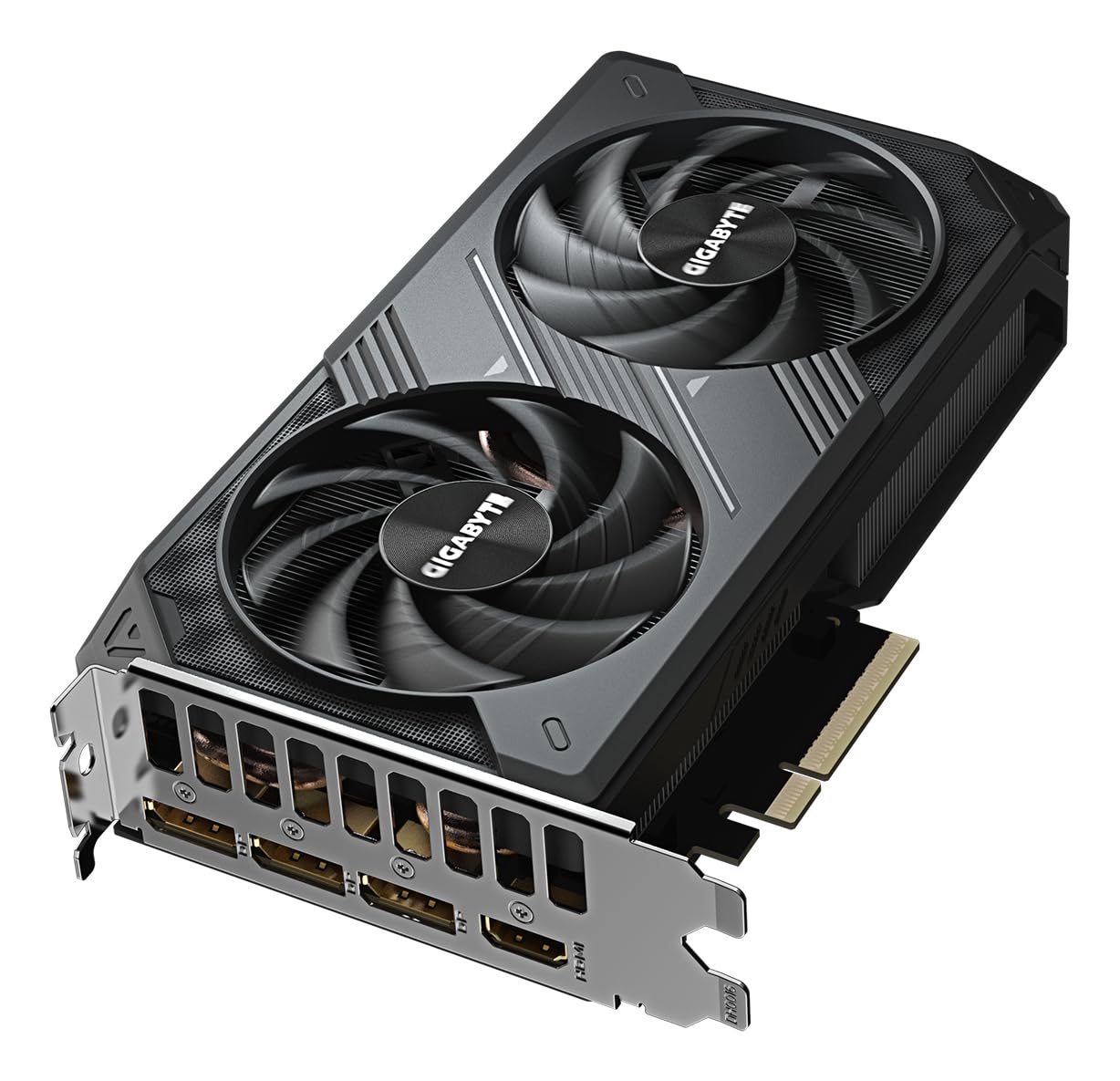 Gigabyte Rtx 5060 Graphics Card Installed In Gaming Pc Showing Dual-Fan Cooling System