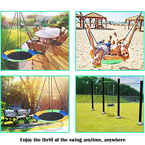 image for Toonshare 40 Inch Flying Tree Swing for Kids - Round Indoor Outdoor Gi