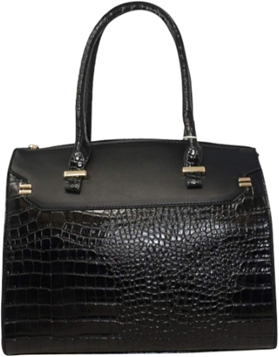 white croc print bag