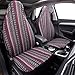 CAR Pass Baja Saddle Blanket Boho Paisley Stripes Ethnic Style car seat Covers, Universal Fit for Various Vehicles Car,SUV,Sedan,Truck,Jeep,Airbag Compatible Two Front Seat Only,Black & Purple