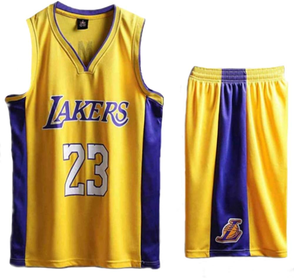Men's Basketball Jersey, Children's Boys Lakers # 23 Basketball Swingman Jersey Gym Vest