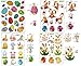 Moon Boat 69 pcs Easter Window Clings Decorations-Bunny Rabbits Egg -Party Ornaments (4 Sheets)