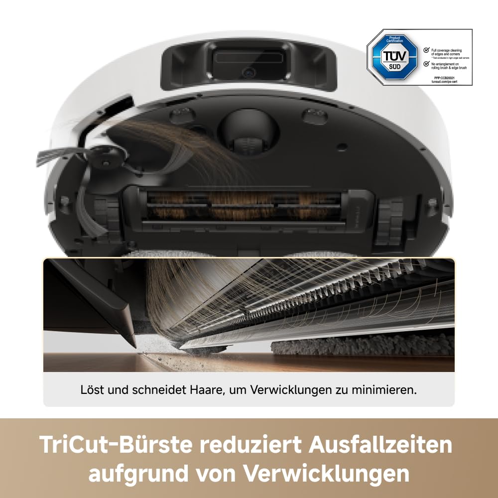dreame L50 Ultra AE Saug- und Wischroboter Mit automatischer Entleerung und Wischmopp-Selbstreinigung bei 100 °C, 28.000 Pa Saugkraft, Hindernisvermeidung und 360°-Navigation 8