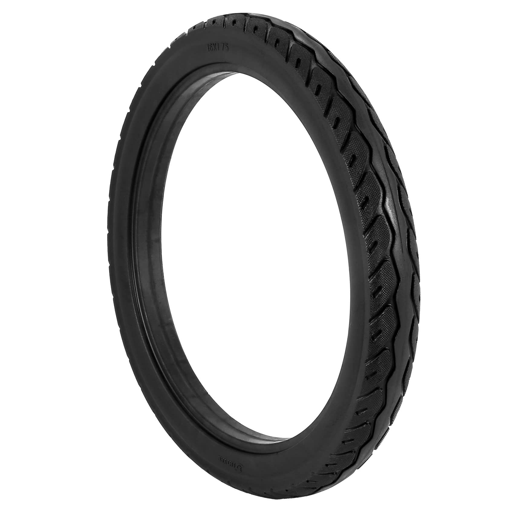 Hausdec 16 Inch 16 x 1.75 Bicycle Solid Tires Bicycle Bike Tires 16 x 1.75 Black Rubber Non- Tires Cycling Tyre