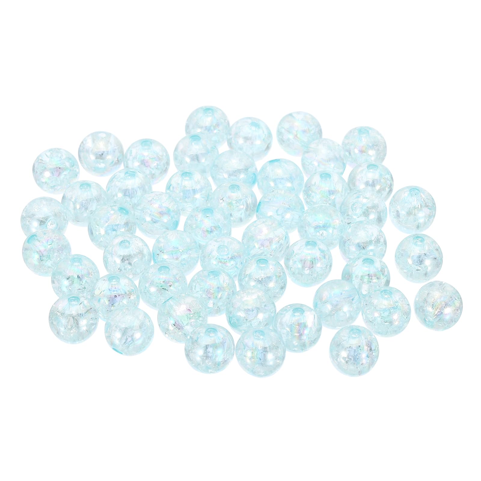 PATIKIL 8mm Acrylic Beads, 400pcs Cute Beads Bulk Spacer Bead Bubble Crackle Sparkle Beads Crystal Plastic Candy Round Bead for Making Necklace Earring Craft,Blue