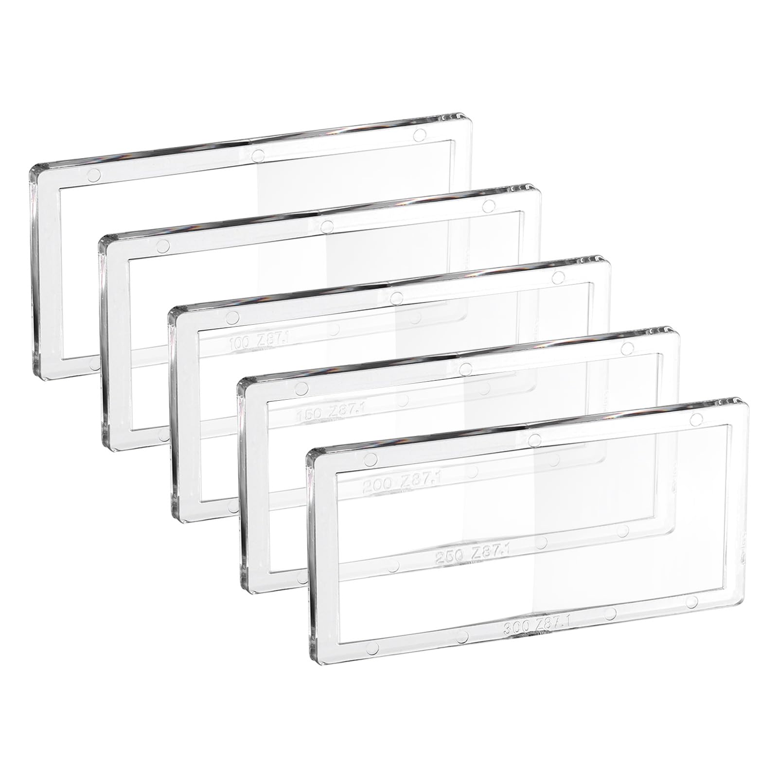 PATIKIL Magnification Welding Lens, 5 Pack 1.0/1.5/2.0/2.5/3.0 Diopter 2x4.25" PC Magnifying Lens for Welding Helmet