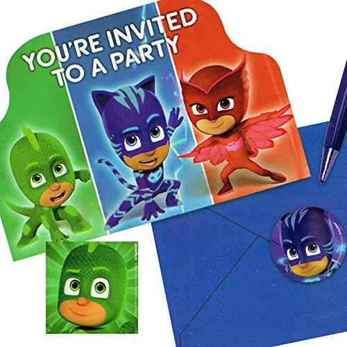 PJ Masks Invitations w/ Envelopes (8ct)
