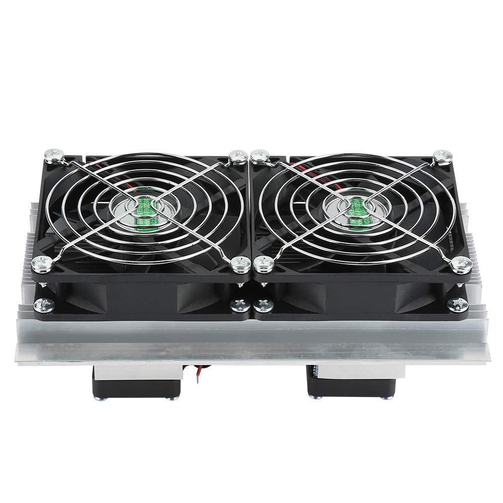 ViaGasaFamido 12V 12A Small Thermoelectric Peltier Air Cooler Semiconductor Refrigeration Cooler Water Cooling System DIY Device with Fan, Quick Cooling,Cooling head