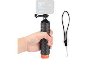 HoneTeek Floating Hand Grip, Waterproof Handle Grip for GoPro Hero 13/12/11/10/9 Black Waterproof Action Camera, Handle Mount Accessories Kit for insta360 Action4/3, GoPro Accessories Grip Stick
