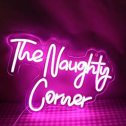 QiaoFei LED "The Naughty Corner" Neon Sign Pink