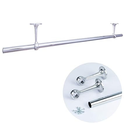 Bmf Direct Shop Fitting Wardrobe Round Hanging Rail Set 25mm