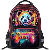 HiGaits Cartoon Kids Backpack for School - 17 Inch Lightweight Bookbag with 3D Reflective Design & Luminous Safety Strips | Durable 600D Polyester, Adjustable Straps for Ages 6-18