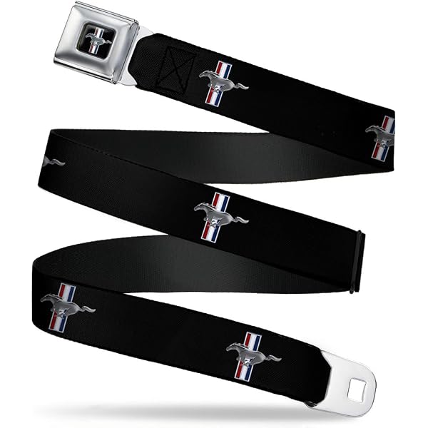 Amazon.com: Buckle-Down Seatbelt Belt Mustang Regular 