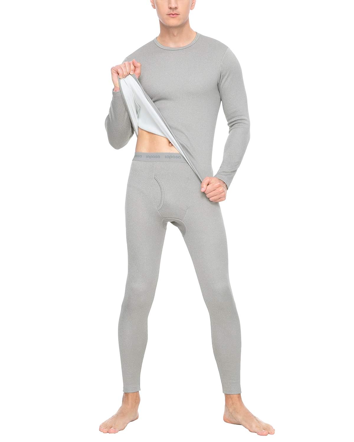 Buy LAPASA Men's Heavyweight Thermal Underwear Long John Set Fleece ...